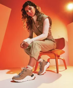 Sorel Kinetic RNEGD Caribou Shoe Women's -Sorel Stylish Shop TAWBUFQUA D4